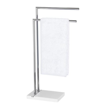 WENKO 20487100 - Stojak na ręczniki NOBLE 45,5x82 cm chrom błyszczący/biały