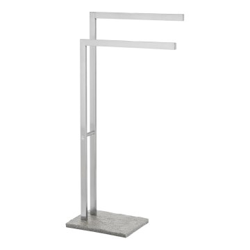 WENKO 20603100 - Stojak na ręczniki GRANIT 43,5x86,5 cm stal nierdzewna/satynowy/szary