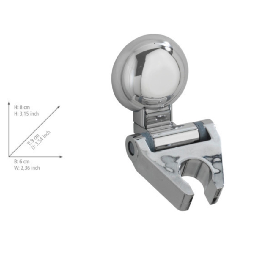 WENKO 20619100-Uchwyt prysznicowy FIORINA 6x9 cm chrom błyszczący