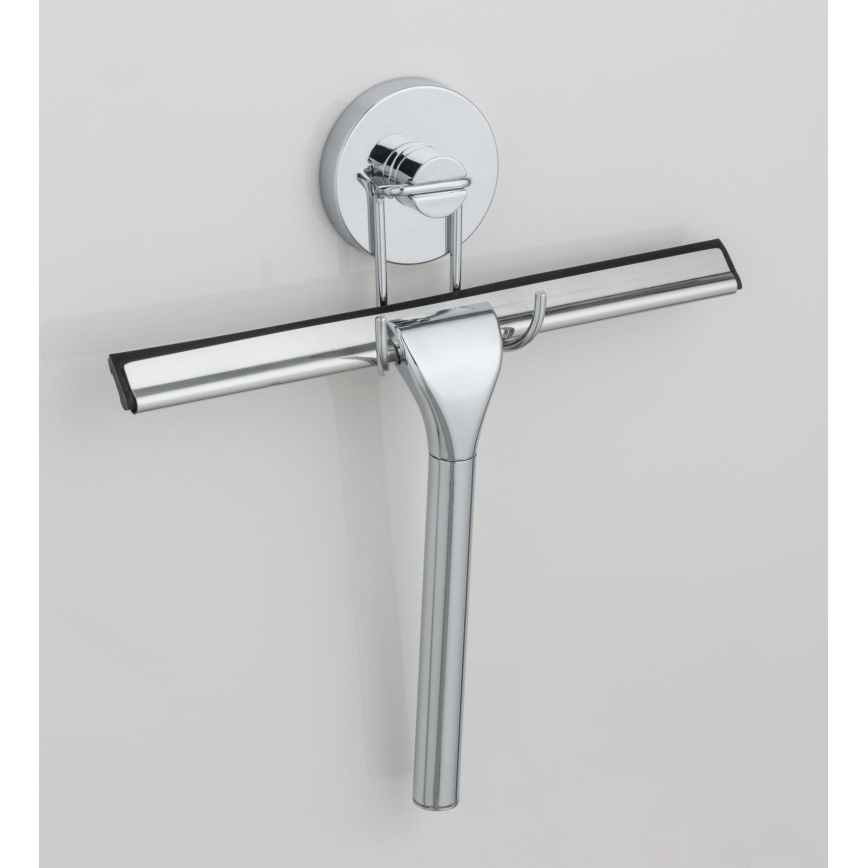 WENKO 20877100-Ściągaczka VACUUM-LOC RUND STAL 24,5x25 cm stal nierdzewna/połysk. chrom/srebrny