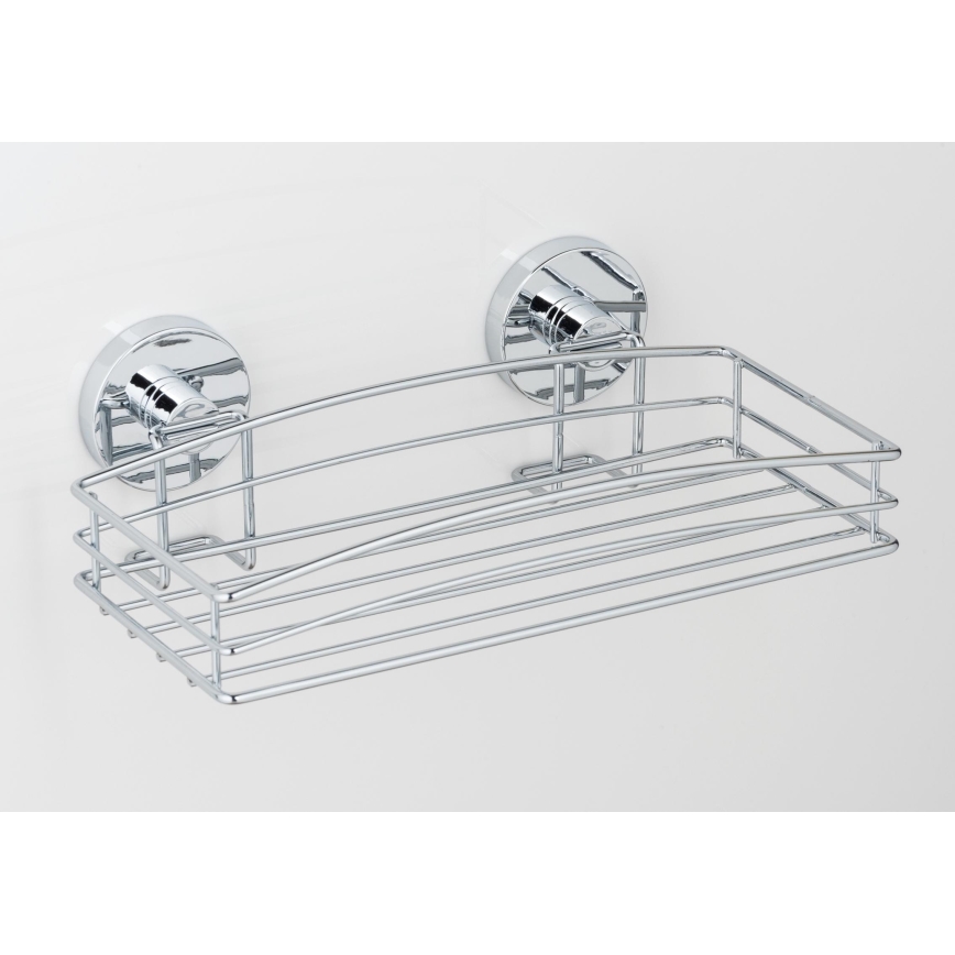 WENKO 20883100-Półka VACUUM-LOC RUND STAH 26x15,3 cm chrom błyszczący