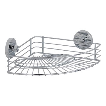 WENKO 20887100 - Półka VACUUM-LOC RUND STAH 31x22,5 cm, chrom błyszczący