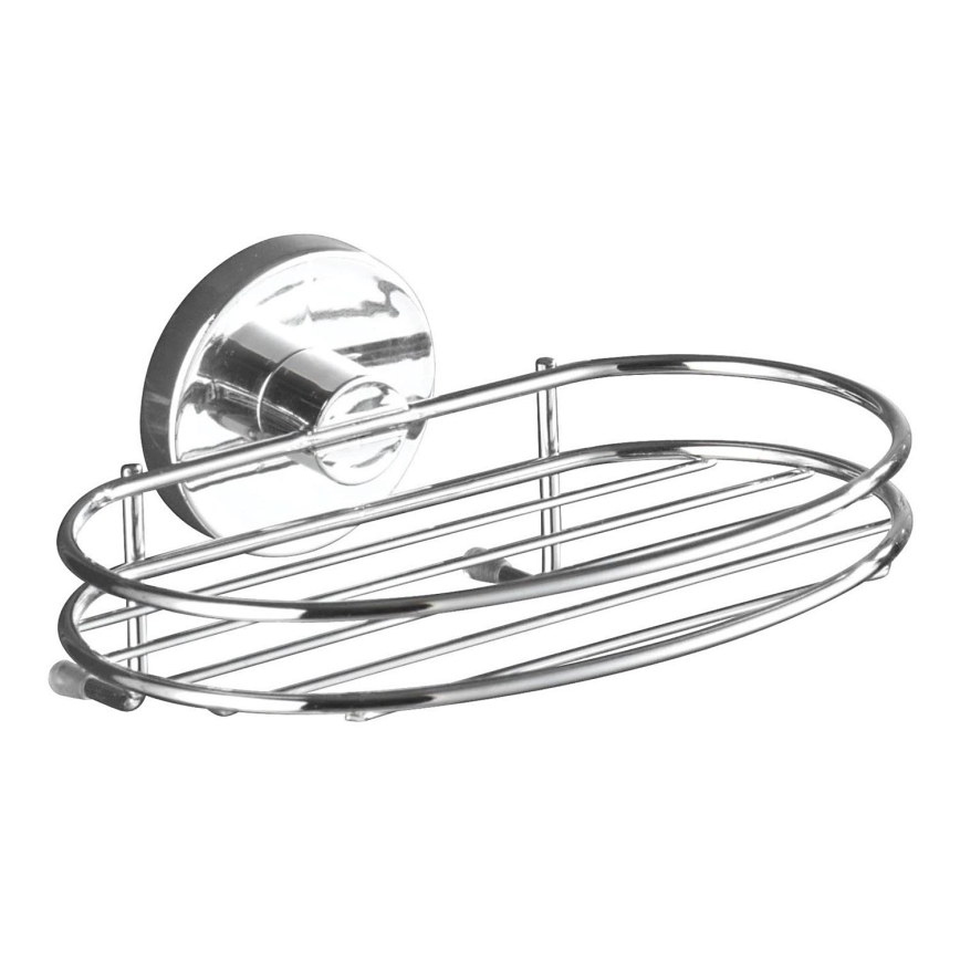 WENKO 20890100-Uchwyt na mydło VACUUM-LOC MILAZZO 16,5x12 cm chrom błyszczący