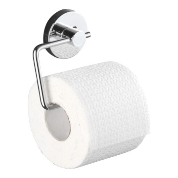WENKO 20899100 - Uchwyt na papier toaletowy VACUUM-LOC MILAZZO 13 x 10,5 cm, chrom błyszczący