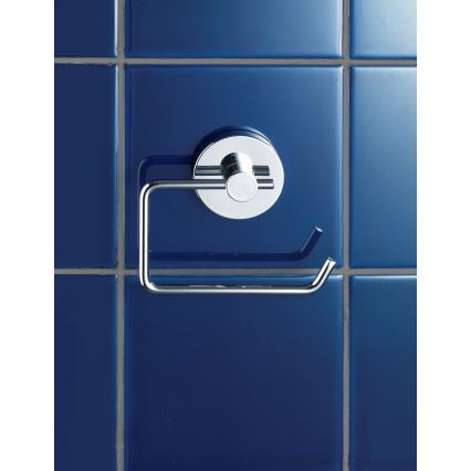 WENKO 20899100 - Uchwyt na papier toaletowy VACUUM-LOC MILAZZO 13 x 10,5 cm, chrom błyszczący