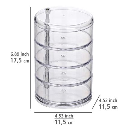 WENKO 20990100 - Organizer TOWER 11,5x17,5 cm przezroczysty