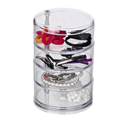 WENKO 20990100 - Organizer TOWER 11,5x17,5 cm przezroczysty