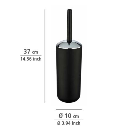 WENKO 21210100 - Szczotka WC BRASIL 10x37 cm czarna/błyszczący chrom