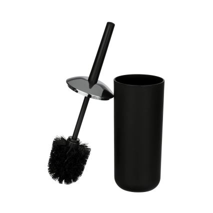 WENKO 21210100 - Szczotka WC BRASIL 10x37 cm czarna/błyszczący chrom