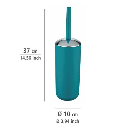 WENKO 21225100 - Szczotka do WC BRASIL 10x37 cm turkusowa/błyszczący chrom