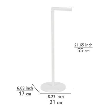 WENKO 21424100 - Uchwyt na papier toaletowy 21x55 cm biały