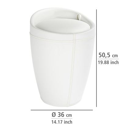 WENKO 21773100 - Stołek CANDY 36x50,5 cm biały/czarny