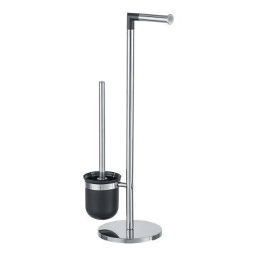 WENKO 21836800 - Szczotka do WC PARUS 25,5x57 cm stal nierdzewna/srebrna/czarna