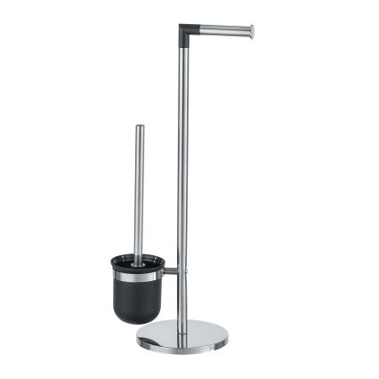 WENKO 21836800 - Szczotka do WC PARUS 25,5x57 cm stal nierdzewna/srebrna/czarna