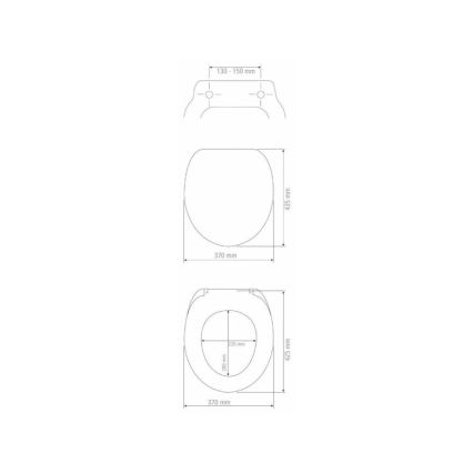 WENKO 21905100 - Deska sedesowa SECURA 37x44 cm biała/szara