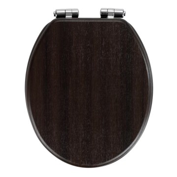 WENKO 22015100-deska sedesowa WC WENGE 35,5x42,5 cm brązowo-srebrna