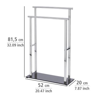 WENKO 22089100 – Wieszak LAVA 52x81,5 cm stal nierdzewna/srebrny/czarny