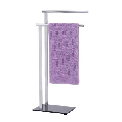 WENKO 22090100 - Stojak na ręczniki LAVA 42x81 cm stal nierdzewna/srebrny/czarny