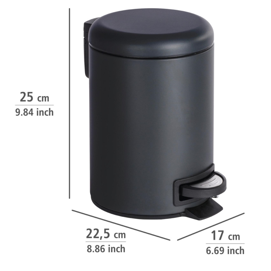 WENKO 22143800 - Kosz LEMAN 17x25 cm czarny