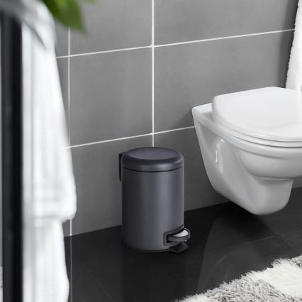 WENKO 22143800 - Kosz LEMAN 17x25 cm czarny