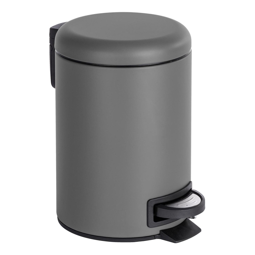 WENKO 22148100 - Kosz LEMAN 17x25 cm szary/czarny