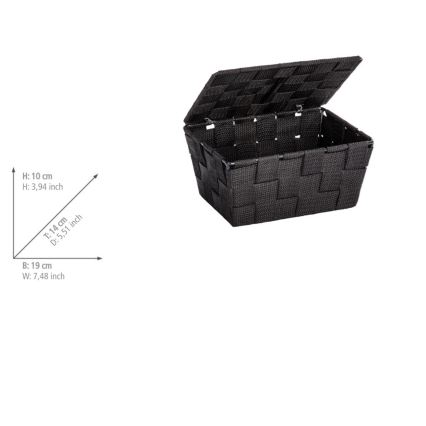 WENKO 22197100 - Kosz ADRIA 19x14 cm czarny
