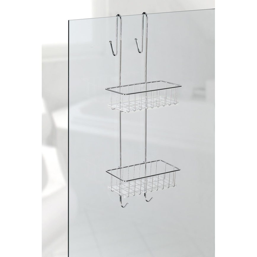 WENKO 22213100 - Stojak ALDO 24,5x70 cm nierdzewny/srebrny