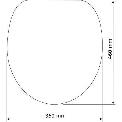 WENKO 22415100-Deska sedesowa HABOS 46x36 cm biała/srebrna