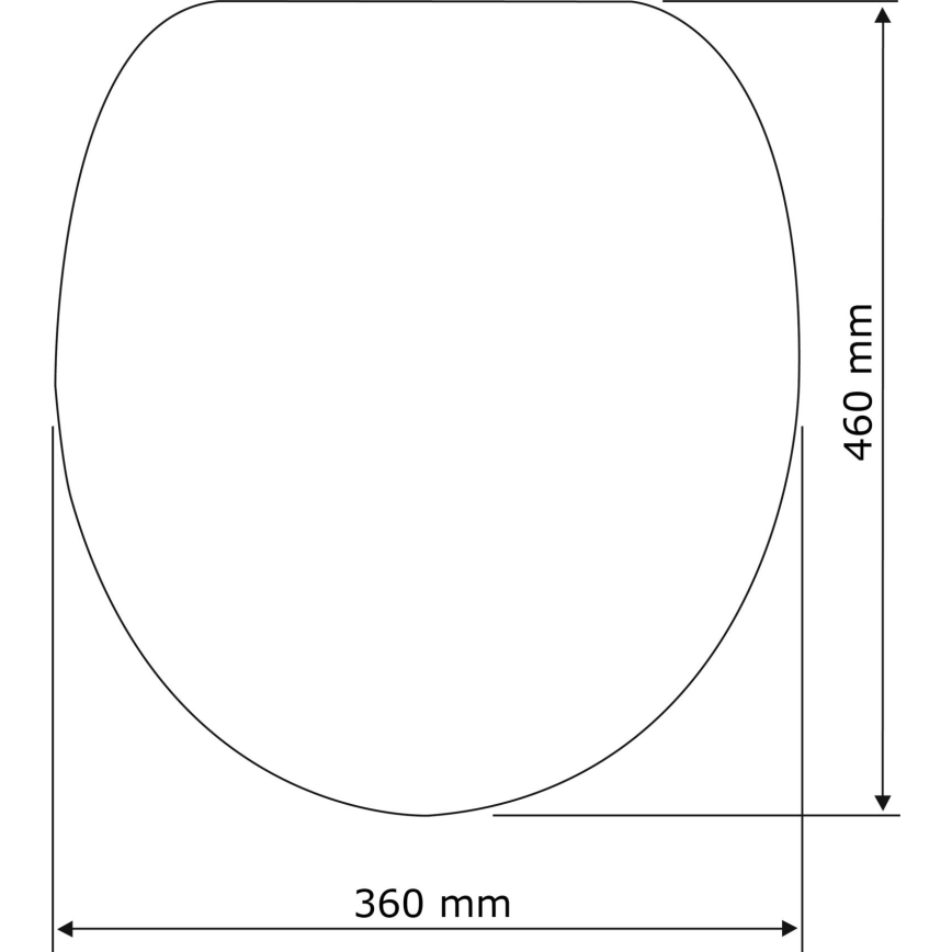 WENKO 22415100-Deska sedesowa HABOS 46x36 cm biała/srebrna