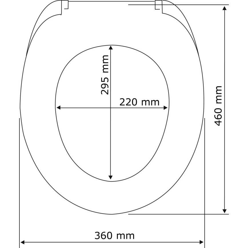 WENKO 22415100-Deska sedesowa HABOS 46x36 cm biała/srebrna