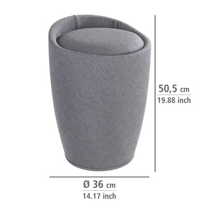 WENKO 22448100 - Stołek CANDY 36x50,5 cm szary/czarny