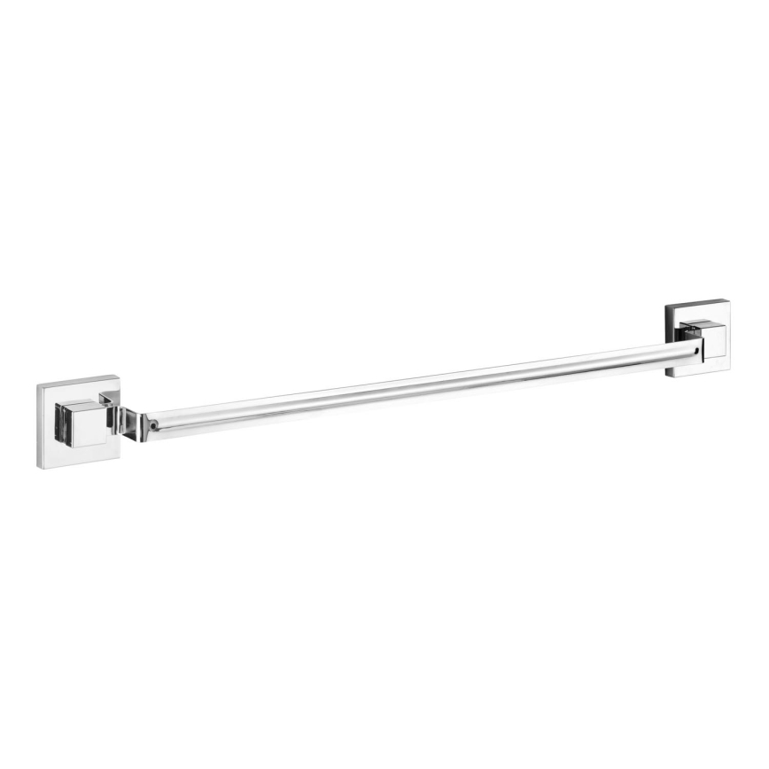 WENKO 22684100-Uchwyt na ręczniki VACUUM-LOC QUADRO ED 60,5x6 cm srebrny/błyszczący chrom