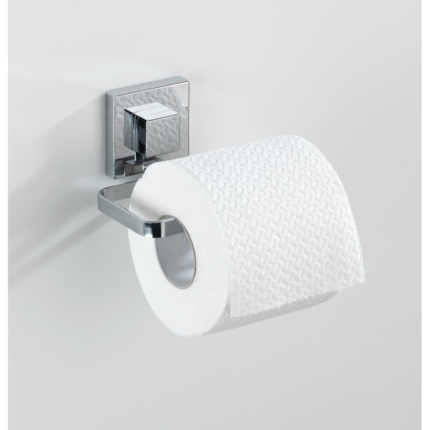 WENKO 22687100 - Uchwyt na papier toaletowy VACUUM-LOC QUADRO ED 14x11 cm chrom błyszczący