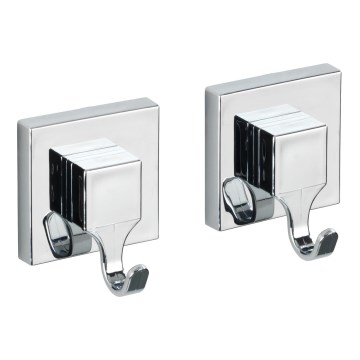 WENKO 22688100-Hak VACUUM-LOC QUADRO ED 6x7 cm srebrny/błyszczący chrom