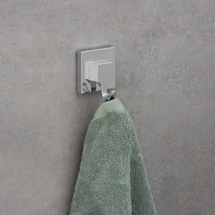 WENKO 22688100-Hak VACUUM-LOC QUADRO ED 6x7 cm srebrny/błyszczący chrom