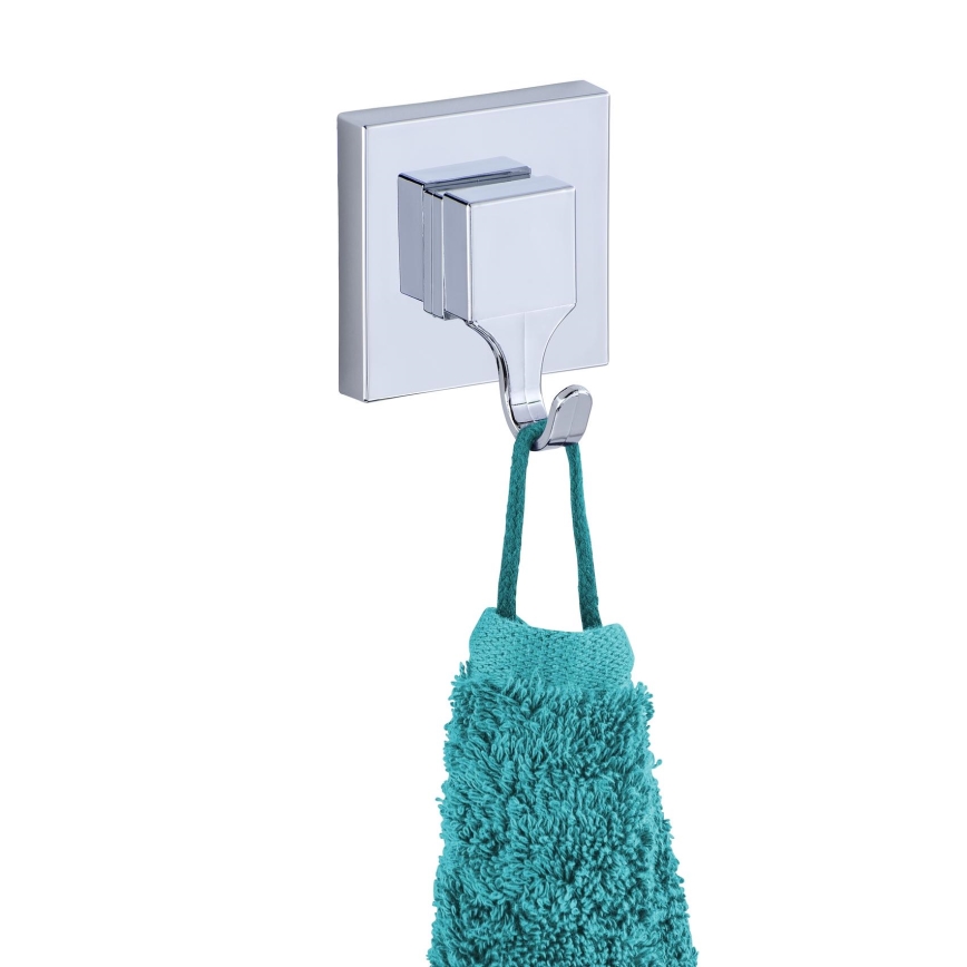 WENKO 22688100-Hak VACUUM-LOC QUADRO ED 6x7 cm srebrny/błyszczący chrom