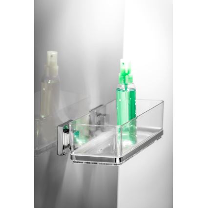 WENKO 22692100-Półka VACUUM-LOC QUADRO ED 25,5x14 cm srebrna/przezroczysta