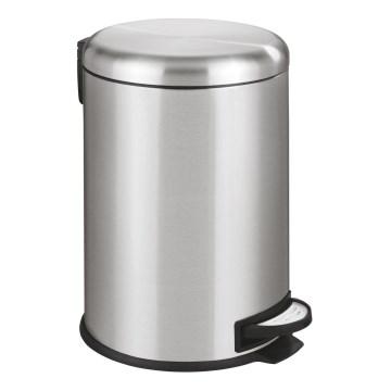 WENKO 22704100 - Kosz LEMAN 30,5x44 cm stal nierdzewna/satynowy/czarny