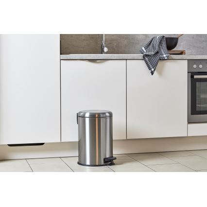 WENKO 22704100 - Kosz LEMAN 30,5x44 cm stal nierdzewna/satynowy/czarny