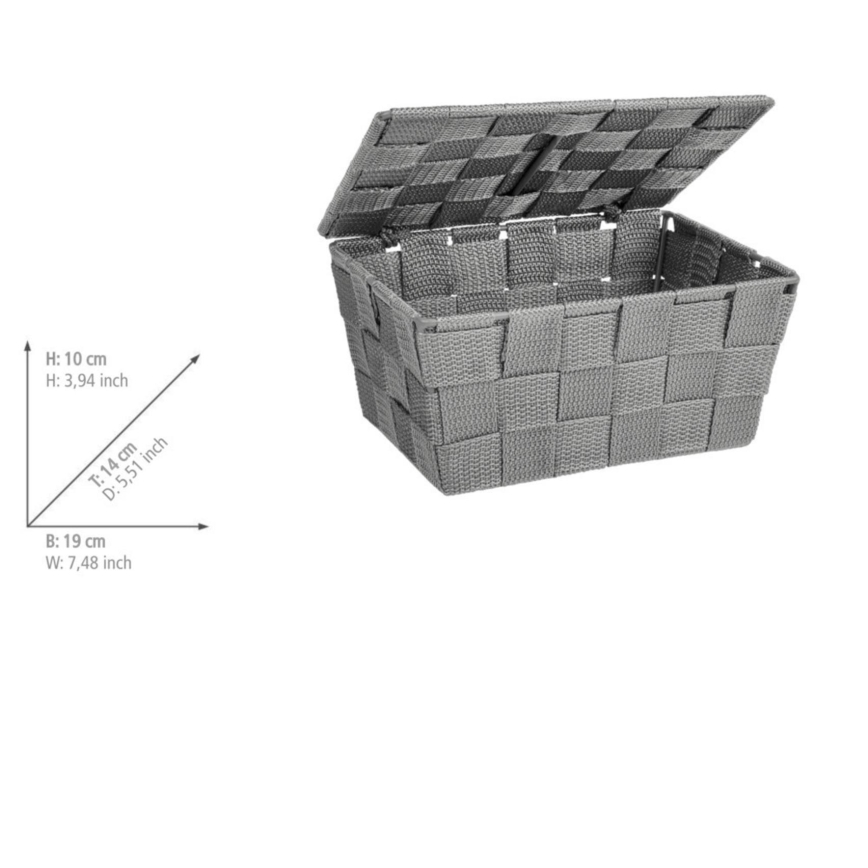 WENKO 22793100 - Kosz ADRIA 19x14 cm szary