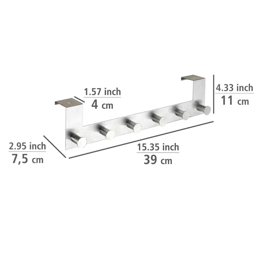 WENKO 22804100-Wieszak CELANO 39x11 cm stal nierdzewna/srebrny