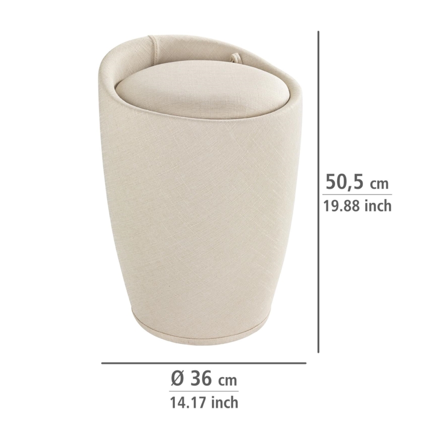 WENKO 22834100 - Stołek CANDY 36x50,5 cm beżowy/czarny