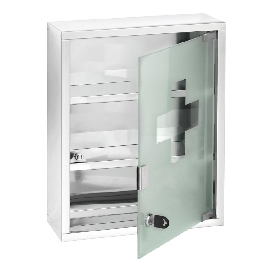WENKO 22924100 - Szafka apteczna 30x40 cm nierdzewna/srebrna