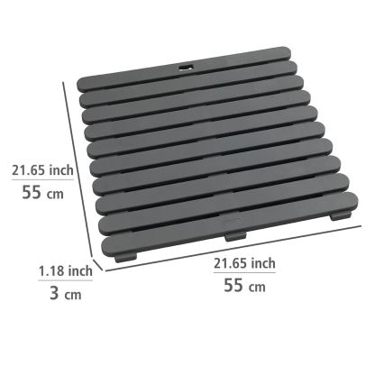 WENKO 22947100-Mata prysznicowa INDOOR & OUTDOOR 55x55 cm szara