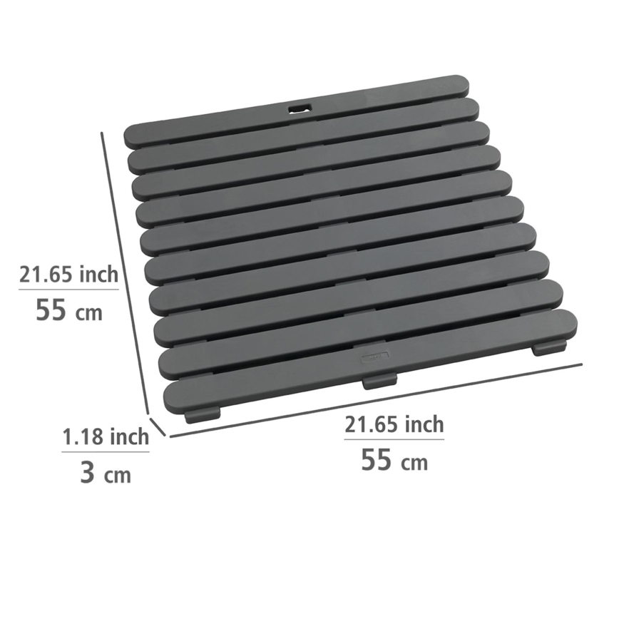WENKO 22947100-Mata prysznicowa INDOOR & OUTDOOR 55x55 cm szara