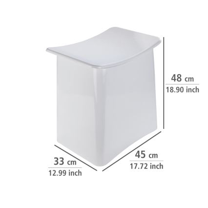 WENKO 22949100 - Stołek WING 45x48 cm biały/czarny