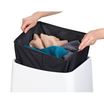 WENKO 22949100 - Stołek WING 45x48 cm biały/czarny