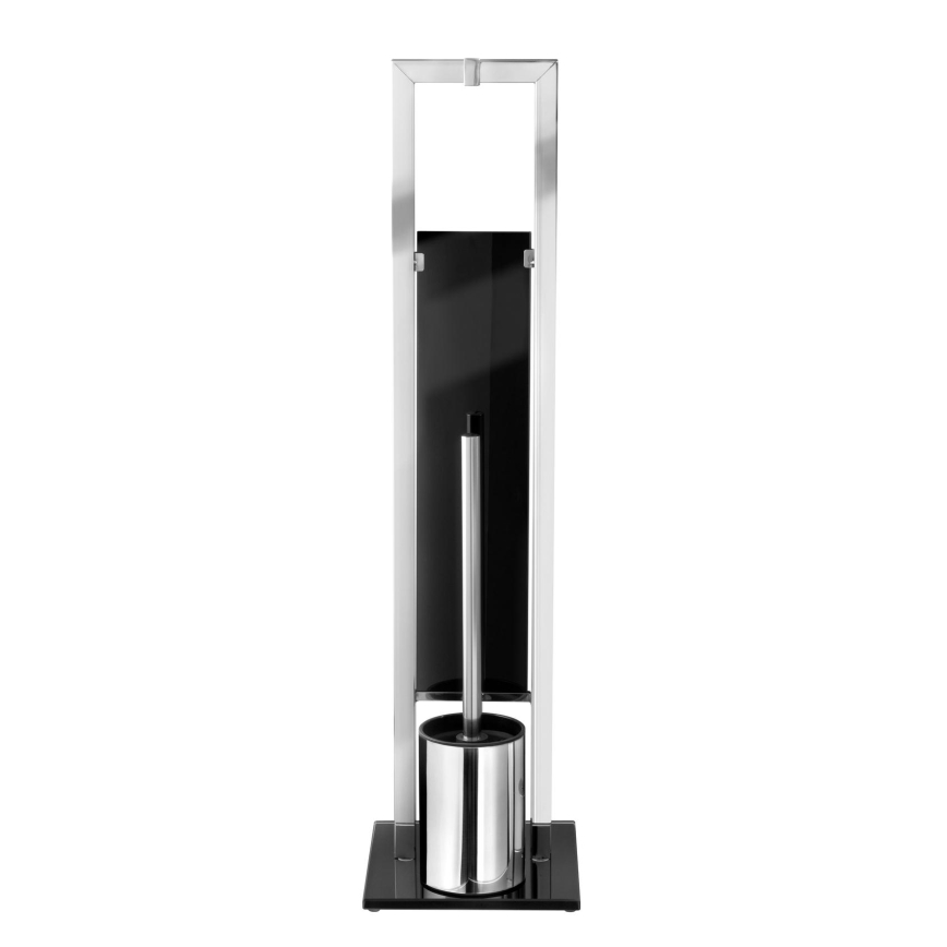 WENKO 22983100 - Szczotka do WC RIVALTA 18x70 cm stal nierdzewna/srebrna/czarna