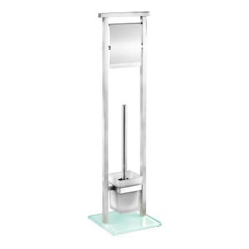 WENKO 22992100 - Szczotka WC DEBAR 18x73 cm stal nierdzewna/satynowa/biała