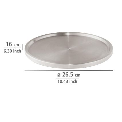WENKO 2334100 - Taca 26,5x1,5 cm ze stali nierdzewnej, kolor: srebrny